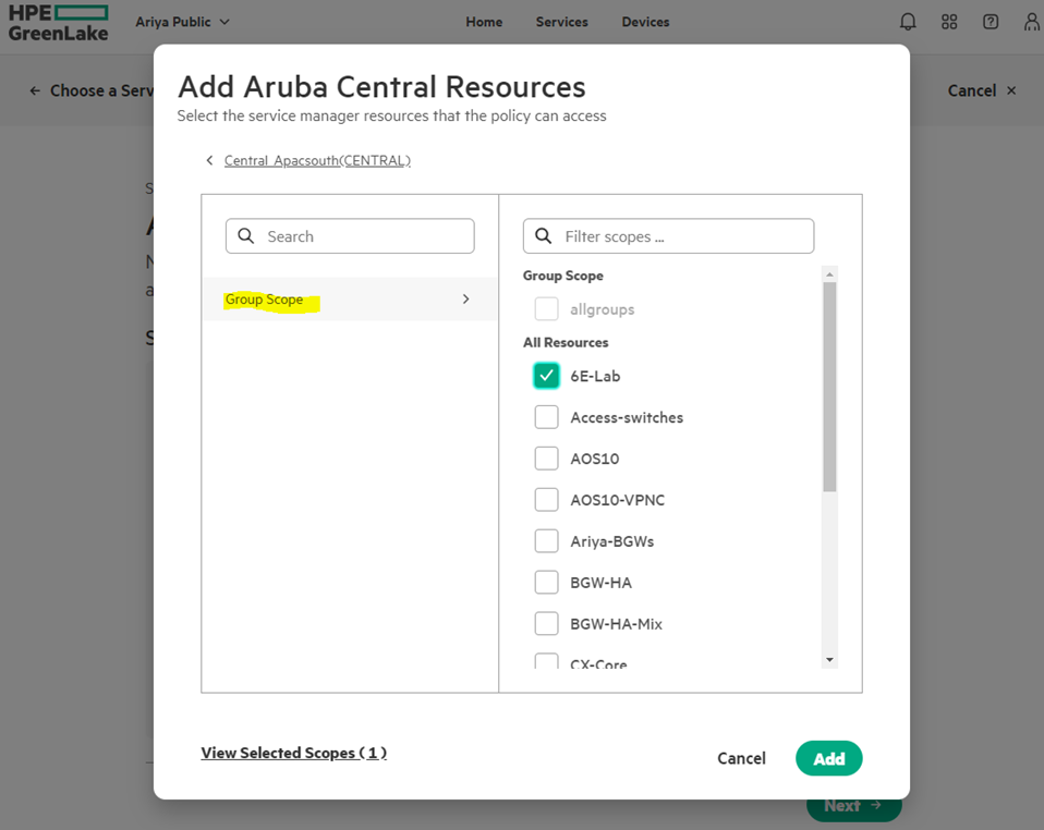 Role Base Access Control for Aruba Central Groups – Solutions Tech Lab